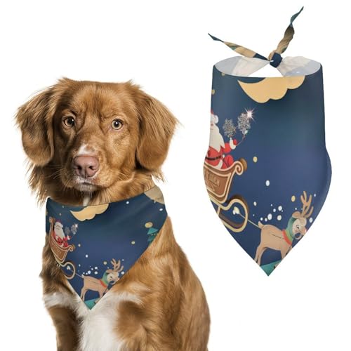 Hund Bandanas Weihnachts-Landschaft Hundeschal Latztuch Für Haustiere Large: 70 * 30 cm von Tilivyx