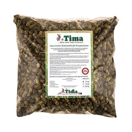 Tima Cornless Kräuterpellets für Zwergkaninchen 2,5 kg (ohne Getreide!) von Tima