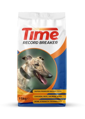 Time/Gain Record Breaker Greyhound Whippet Hundefutter Trockenfutter 15kg Windhunde von Time RECORD BREAKER