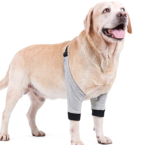 Tineer Hund Recovery Sleeve Protector Vorderbeine Gelenk Weich Gepolsterte Hundebandage Ellbogen Ärmel Haustier Hund Bein Wunden Schutz Für Kleine Mittelgroße Hunde (L) von Tineer