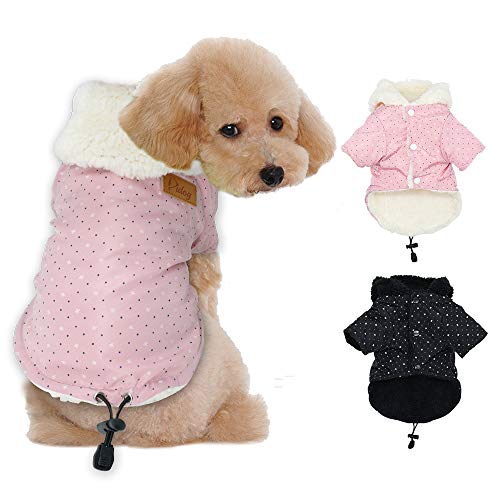 Tineer Pet Puppy Little Star Coat, Haustier Hund warme Winterkleidung Welpen Katzen Pullover Bekleidung kleine Hund (M, Rosa) von Tineer