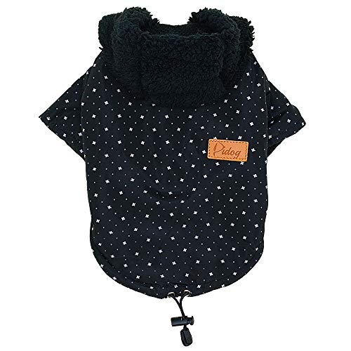 Tineer Pet Puppy Little Star Coat, Haustier Hund warme Winterkleidung Welpen Katzen Pullover Bekleidung kleine Hund (M, Schwarz) von Tineer