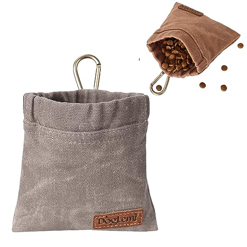 Tineer Pet Training Pouch - Portable Dog Treat Bag mit großem Fassungsvermögen für Outdoor-Spaziergänge - Hands-Free Food Feeding Dog Snacks Bag (Grau) von Tineer