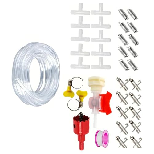 10/20 Stück Kaninchen Trinksysteme Kits mit Anti-Korrosionsnippeln Trinker und flexiblem Schlauch für Kleintierkäfig, Trinkwasser 10/20 Stück Kaninchen Trinksysteme Kits mit Anti-Korrosionsnippeln Trinker und flexiblem Schlauch für Kleintierkäfig, Trinkwasser von TingHaoO