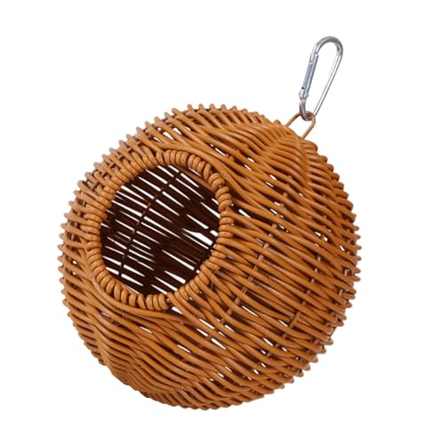 Geflochtenes Vogelnest aus künstlichem Rattan, hängendes Design, Vogelhäuser für Wellensittiche, Nymphensittiche und Unzertrennliche, Käfigdekoration, Wellensittiche, Vogelhaus mit Webstruktur Geflochtenes Vogelnest aus künstlichem Rattan, hängendes Design, Vogelhäuser für Wellensittiche, Nymphensittiche und Unzertrennliche, Käfigdekoration, Wellensittiche, Vogelhaus mit Webstruktur von TingHaoO