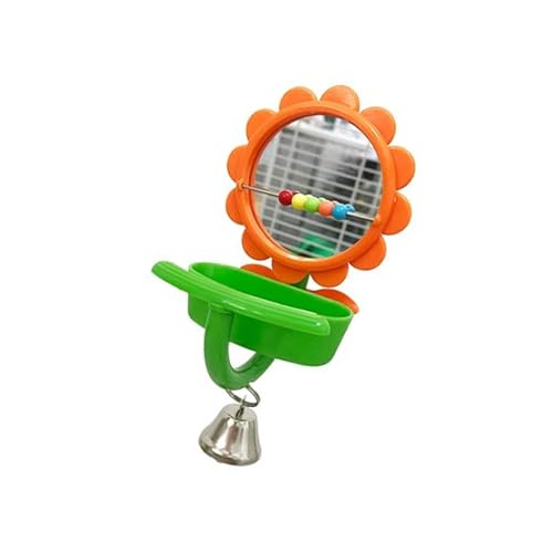 Hygienische Vogeltränke für Papageien, Spielzeug mit Sonnenblumen, verspiegelt, Spielzubehör, Futternapf, Sitzstange, Käfigdekoration, Vogelduschwanne Hygienische Vogeltränke für Papageien, Spielzeug mit Sonnenblumen, verspiegelt, Spielzubehör, Futternapf, Sitzstange, Käfigdekoration, Vogelduschwanne von TingHaoO
