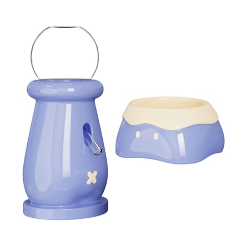 Keramik-Futternapf, Wasserspender-Set für Nagetiere, auslaufsicher, Hamester-Wasserspender und Kippschutz-Schale, Käfigdekoration, kleine Haustier-Futternapf Keramik-Futternapf, Wasserspender-Set für Nagetiere, auslaufsicher, Hamester-Wasserspender und Kippschutz-Schale, Käfigdekoration, kleine Haustier-Futternapf von TingHaoO