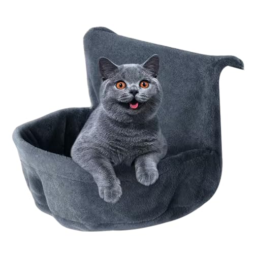 TingHaoO Fleece-Hängematte für Katzen, groß, hängend, weich und warm, abnehmbares Schlafbett, Ruhenest für einfaches Waschen von TingHaoO