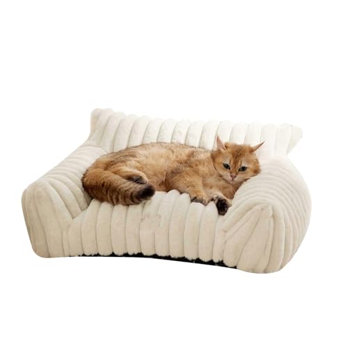 TingHaoO Hundebett, pelzig, luxuriöses Möbelkissen, elegante Kuschelliege, Bett für Haustier, Innenbett, Liege, Sofa von TingHaoO