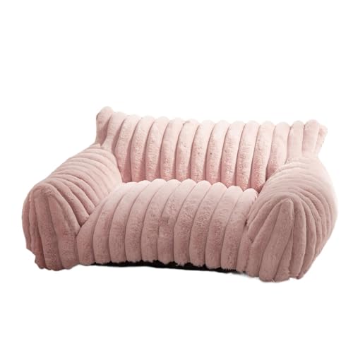 TingHaoO Hundebett, pelzig, luxuriöses Möbelkissen, elegante Kuschelliege, Bett für Haustier, Innenbett, Liege, Sofa von TingHaoO