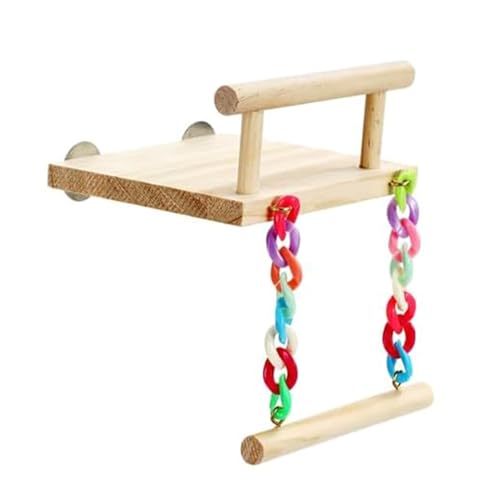 TingHaoO Schaukelspielzeug für Vogelsitzstange, Ständer, Schleifen, Kratzer, Sitzstange, Hängematte, Molar-Kauspielzeug für Papageien, Sittiche, Spielzeug, Vogel von TingHaoO