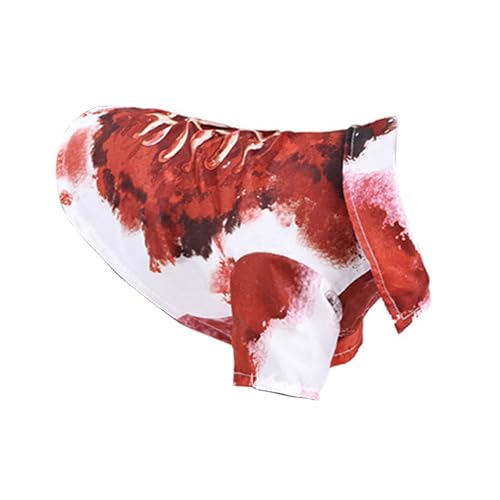 TingHaoO Terrifying Halloween Pet Costume with Blood Print for Home Parties Family Gathering Dressingup Dog Outfit Party Suit von TingHaoO