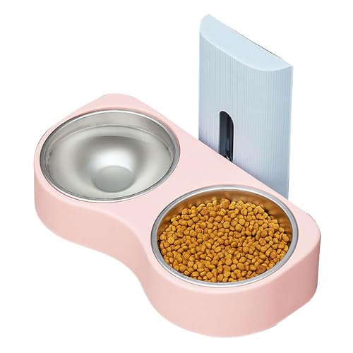 Wandmontierter Katzennapf, große Kapazität, Haustier-Futternapf, Katzenfütterung, Trinken, höhenverstellbar, Haustier-Wasser-Futterspender, Flasche, Wasserspender Wandmontierter Katzennapf, große Kapazität, Haustier-Futternapf, Katzenfütterung, Trinken, höhenverstellbar, Haustier-Wasser-Futterspender, Flasche, Wasserspender von TingHaoO