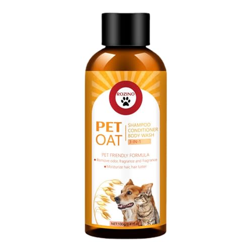 Tioheam Haustiershampoo, Haustiershampoo für Hunde - Katzen-Körperwaschshampoo - Hundeshampoo und Spülung Hundewaschspülung Haustiershampoos zur Linderung trockener Haut von Tioheam