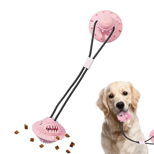 Tioheam Hunde-Saugnapf-Schlepperspielzeug, Saugnapf-Hundespielzeug Tauziehen,Beißspielzeug für Hunde | Trainingsgeräte für Hunde, Beißspielzeug, Seil und Ball, geistig stimulierendes von Tioheam
