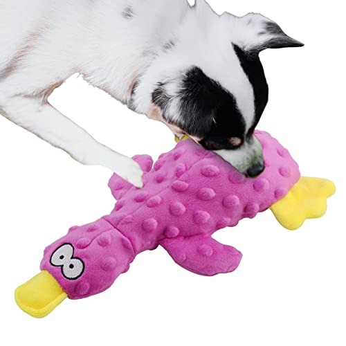 Tioheam Hundespielzeug Ente,Haustierspielzeug für Welpen | Appetit anregendes Enten-Hundespielzeug, quietschendes Haustierspielzeug, Plüsch-Hundekauspielzeug für große Hunde von Tioheam