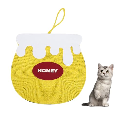 Kratzmatte für Katzen, Hängende Sisal Jute Teppich Kitty Cat Scratcher, Dekoratives Hängendes Katzenkratzerspielzeug, Schützt Teppiche und Sofas, Kratzmatten für Wohnungskatzen (Typ 1) von Tissting