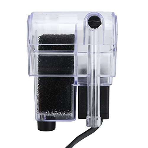 Tissting Aquarium Hängefilter, Kleiner Aquarium Hängefilter, Aquarium Filter, Multifunktions Hängefilter für Aquarium, ökologisches Aquarium, EU Stecker 220V von Tissting