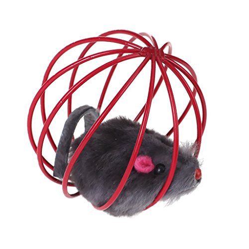 Tiuimk Katzenspielzeug – Käfig-Maus-Design, Rasselglocke innen, interaktiver Spaß für Ihr Haustier Katze von Tiuimk
