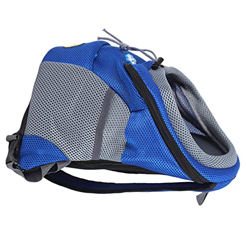 Haustierrucksack, Belüftung, Komfort, Geräumig, Umweltfreundlich, Schönes Aussehen, Hunderucksack ([Blau]) von Tixiyu