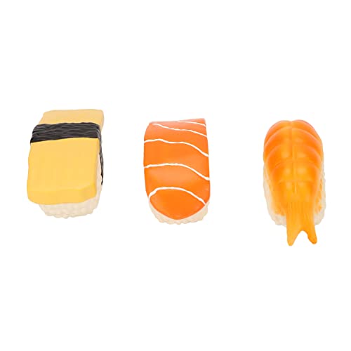 Tixiyu 3pcs Sushi Hundespielzeug Simulation Sushi Form Weiches Latex Hund Quietschendes Futterspielzeug für Kleine und Mittlere Hunde von Tixiyu