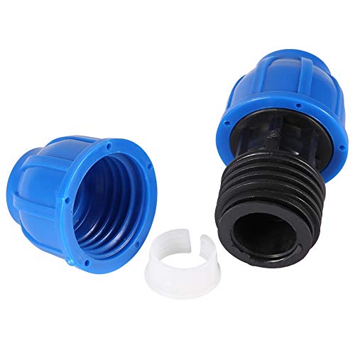 Tixiyu 5 Stück PE-Kunststoff 20 Mm Bis 20 Mm Gerader Wasserrohrverbinder Rohrverschraubung Adapter von Tixiyu