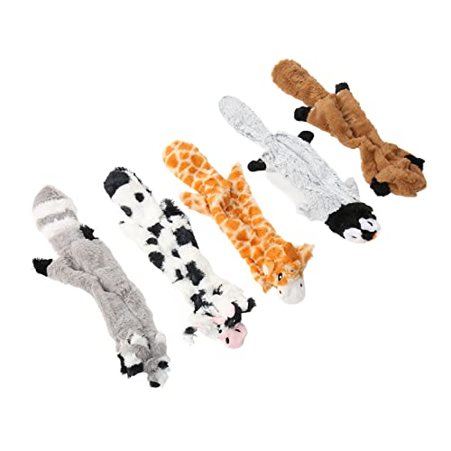 Tixiyu 5PCS Hundeplüschspielzeug, Weiches, Flauschiges Knisterpapier, Bissfestes Zahnreinigungsspielzeug Hunde und Welpen von Tixiyu