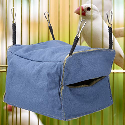 Tixiyu Winter Warn Pets Beg Blue Parrot Nest Bag Hängehängematte für Vogel-Eclectus-Sittiche (Kleine Größe) von Tixiyu