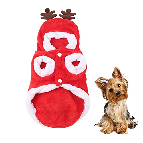 Tixiyu Winter Weiche Warme Weihnachtsbaum Niedliche Hundekleidung Für Kleine Haustiere Hunde Kleid Hundemantel Kleidung Kleidung (S) von Tixiyu