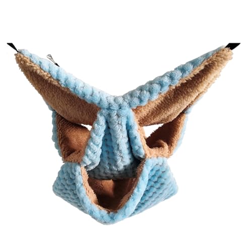 Tixqeaif Hängematte für Kleine Tiere, Frettchen Sugar Glider, Dreifach-Etagenbett, Käfig, Warmes Plüsch-Hängemattenbett, Versteck für Hamster, Blau, Langlebig Tixqeaif Hängematte für Kleine Tiere, Frettchen Sugar Glider, Dreifach-Etagenbett, Käfig, Warmes Plüsch-Hängemattenbett, Versteck für Hamster, Blau, Langlebig von Tixqeaif