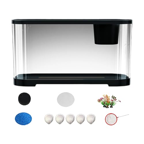 Tktouci Aquarium - Betta Fisch Aquarien,Komplettset Mit Zubehör Für Zimmer Schreibtisch Deko Quallen Anfänger Erwachsene Kampffisch Liebhaber Tktouci Aquarium - Betta Fisch Aquarien,Komplettset Mit Zubehör Für Zimmer Schreibtisch Deko Quallen Anfänger Erwachsene Kampffisch Liebhaber von Tktouci