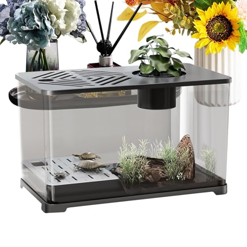 Tktouci Betta Fischbecken - Großes Aquarium Set Tischaquarium,Modernes Panorama Behältnis als Tischdekoration für Fische Schildkröten Pflanzen Tktouci Betta Fischbecken - Großes Aquarium Set Tischaquarium,Modernes Panorama Behältnis als Tischdekoration für Fische Schildkröten Pflanzen von Tktouci