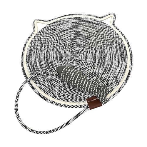 Tktouci Kratzpads für Indoor-Katzen - Kratzmatte Katzenkratzteppich Möbelschutz | Stabile Kratzpads, Baumwollseil Katzenkratzer für Indoor-Katzen von Tktouci