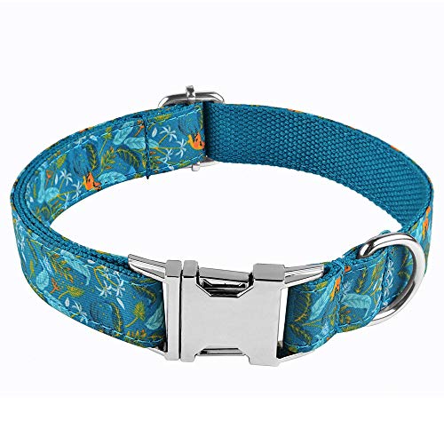 Hundeleine Verstellbares Nylon Cooles Hundehalsband geschnitzter Name Telefon Blue Pitbull Personalisierte Hundehalsbänder Hundezubehör Tag-Blue_Collar_XS von Tlwrnop