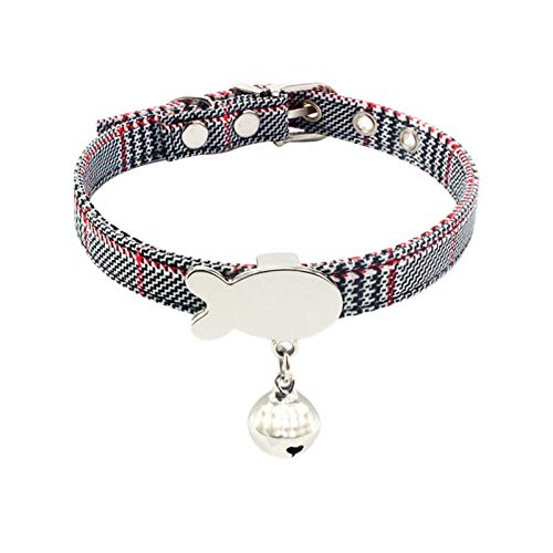 Personalisierte ID Halsband und Glocke Customized Dog Cat Collar Gravur Kosename Tel Gravur Halskette für Welpen Chihuahua-Silver_XXS von Tlwrnop