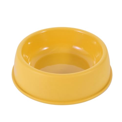 Tmianya Futter- und Wassernapf für Haustiere, Kunststoffnapf für Hunde und Katzen, breiter Boden, kein Verschütten, großes Verschütten 1309Jhir (Yellow, One Size) von Tmianya