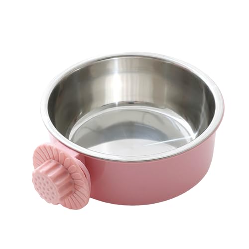 Hängenapf für Haustiere 2-in-1 Abnehmbarer Hängenapf Edelstahl für Welpen/Katzen, Futternapf zum Aufhängen Großer Futterspender für Hunde Katzen 13,5 cm Hängenapf für Haustiere 1470tgdzx (One Size) von Tmianya