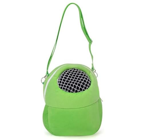 Hamster-Reisetasche, Haustier-Hamster-Taschen, Reisetasche, atmungsaktive kleine Haustiertasche Schultergurt für Igel Hamster Transporttasche Eichhörnchen, Transporttasche Hamster (Green, 17x14x14) von Tmianya