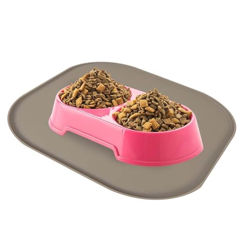 Napfunterlage für Hund - Hundefuttermatte Tischset für Hunde | Non Slip | Natürliche Tierfutter Matte | Mit Erhöhten Kanten, Rutschfest Futtermatte für Hunde Auslaufsicheres Tischset für Hunde (D, 01) von Tmianya