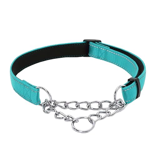 Tmianya Pet Supplies Nylon Reflektierende Trainingshund Begleitende Weiche Hundehalskette P-Kette XQQ0309 (B, L) von Tmianya