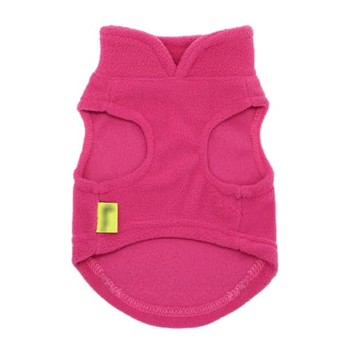 Warmes Fleece--Haustierkostüm, Weihnachts-Hundekostüm, Haustier-Katze, lustige Urlaubsparty, Cosplay, Weihnachtsmann-Verkleidung für Katzen und kleine Hunde, weihnachtlicher Hundemantel (Hot Pink, XL) von Tmianya