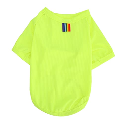 Tnfeeon Atmungsaktives Hundeshirt Kurzarm Dehnbar Bequemes Kurzarm-T-Shirt für Kleine Mittelgroße Hunde Frühling Sommer Grün (S) von Tnfeeon