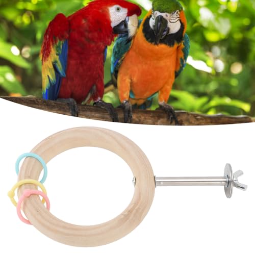 Bird Barch Stick Vogel Stick Swing Kaut Vogelspielzeug Weinrebe Vogelkäfig -Barsch für Käfige Spielzeug für Kakadosen, Sittiche, Finken Multifunktionaler Biss Proof von Tnfeeon