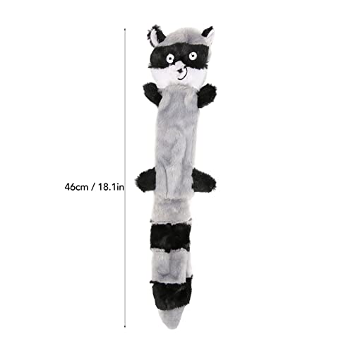 Dog Squeaky Raccoon Toys Hunde Tränenbiss Stimmschleifen Haustierspielzeug Tierform Lederschale Spielzeug Dog Squeaky Raccoon Toys (Grau) von Tnfeeon