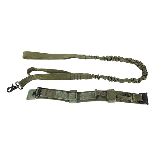 Tnfeeon Haustier-Militärhalsband-Leine, Austauschbares, Tragbares Hundehalsband-Traktionsseil-Set für Mittelgroße und Große Hunde (Halsband mit Leine OD Grün) von Tnfeeon