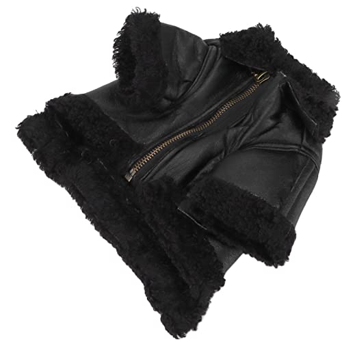 Hunde-Lederjacke Dick, Hundezubehör, Hundebekleidung, Winddicht, Modische Winter-Motorradmäntel für Große, Mittelgroße und Kleine Hunde, Hundebekleidung (XL) von Tnfeeon