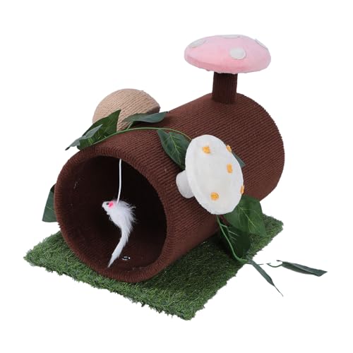 Katzentunnel mit Plüsch Im Inneren, Katzenspielzeug, Interaktive Tunnelröhre mit Kratzball für Kaninchen, Kätzchen, Frettchen, Welpen und Hunde, Durchmesser 22 cm von Tnfeeon