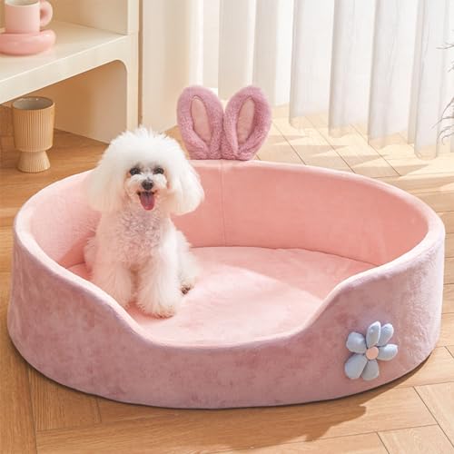 Tnfeeon Orthopädisches Hundebett von, Wasserdichtes Sofa für Kleine Haustiere, Rosa, Abnehmbares, Waschbares Hundeschlafbett, Weiches, Warmes Katzenbett für Vier Jahreszeiten (L) von Tnfeeon