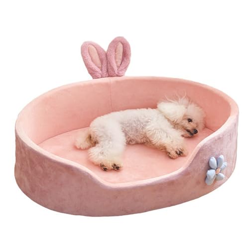 Orthopädisches Hundebett von Bedsure, Wasserdichtes Sofa für Kleine Haustiere, Rosa, Abnehmbares, Waschbares Hundeschlafbett, Weiches, Warmes Katzenbett für Vier Jahreszeiten von Tnfeeon