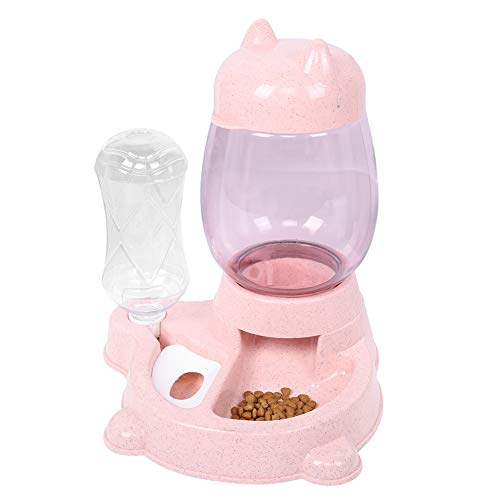 Pet Auto Food Feeder, 2 in 1 PP Automatischer Katzenfutterautomat Tiernahrungsspender Trinkbrunnen Versorgung für Hundekatze von Tnfeeon